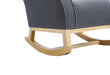 Modern Rocking Chair, Upholstered Accent Chair for Nursery, Playroom, Bedroom and Living Room, Small Contemporary Rocker, Kids Cushioned Arm Chair, Grey - DTYStore