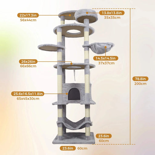 gray cat tree cy13 Default -DTYStore