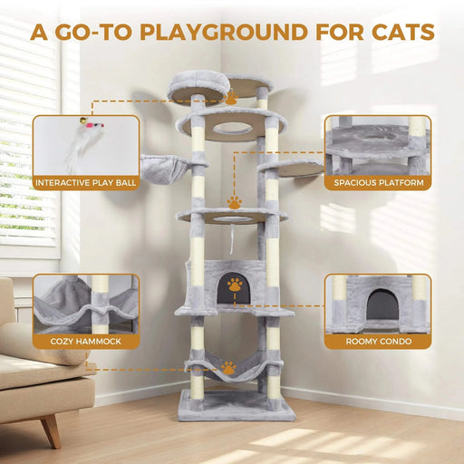 gray cat tree cy13 Default -DTYStore