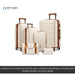 Luggage Sets 6 Piece with Duffel Bags, Hardside Expandable Suitcases with Spinner Wheels TSA Lock, Cream by@Outfy