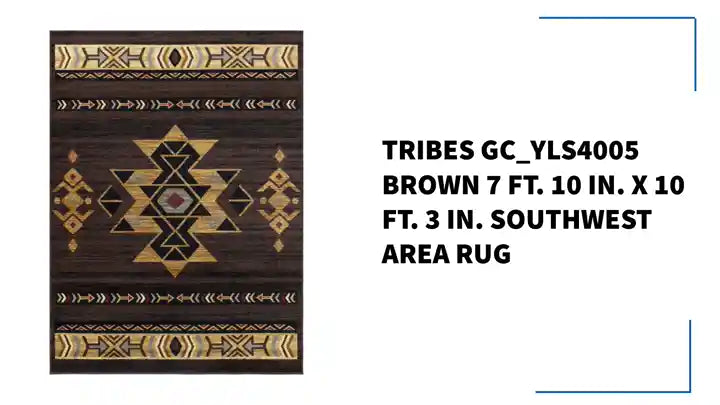 Tribes GC_YLS4005 Brown 7 ft. 10 in. x 10 ft. 3 in. Southwest Area Rug by@Outfy