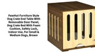 PawHut Furniture Style Dog Crate End Table with Removable Door Panel, Dog Crate Bed with Foam Cushion, Safety Lock, Indoor Use, for Small &amp; Medium Dogs, Brown by@Outfy