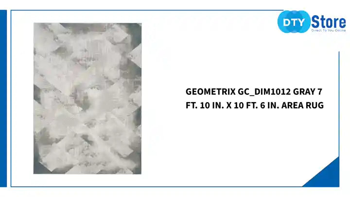 Geometrix GC_DIM1012 Gray 7 ft. 10 in. x 10 ft. 6 in. Area Rug by@Outfy