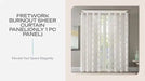 Fretwork Burnout Sheer Curtain Panel(Only 1 Pc Panel) by@Outfy