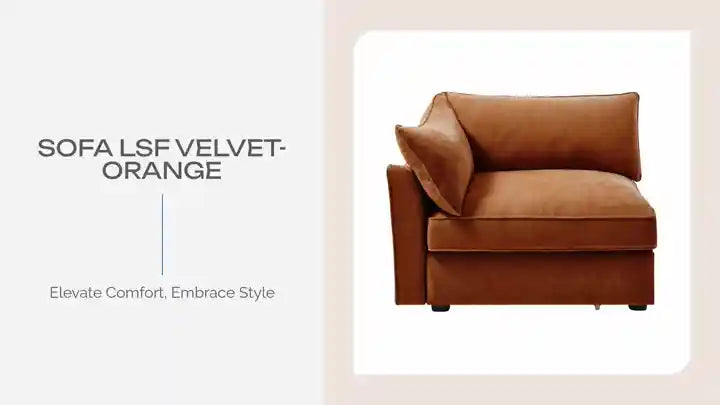 Sofa LSF Velvet-Orange by@Outfy