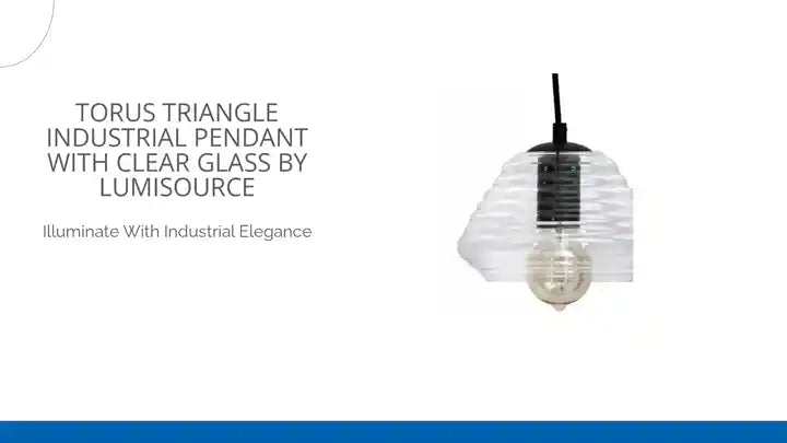 Torus Triangle Industrial Pendant with Clear Glass by LumiSource by@Outfy