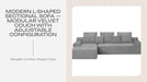 Modern L-Shaped Sectional Sofa &mdash; Modular Velvet Couch with Adjustable Configuration by@Outfy