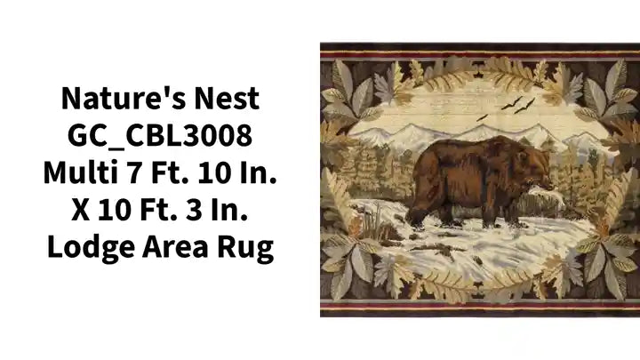 Nature's Nest GC_CBL3008 Multi 7 ft. 10 in. x 10 ft. 3 in. Lodge Area Rug by@Outfy