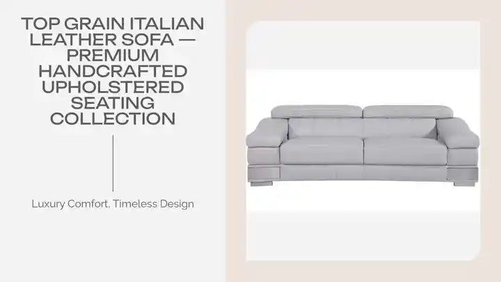 Top Grain Italian Leather Sofa &mdash; Premium Handcrafted Upholstered Seating Collection by@Outfy