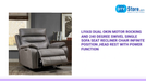 Liyasi Dual OKIN Motor Rocking and 240 Degree Swivel Single Sofa Seat recliner Chair Infinite Position ,Head rest with power function by@Outfy