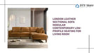 London Leather Sectional Sofa Modular Contemporary Low-Profile Seating for Living Room by@Outfy