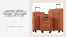 Softside Luggage Expandable 3 Piece Set Suitcase Upright Spinner Softshell Lightweight Luggage Travel Set by@Outfy