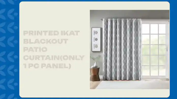 Printed Ikat Blackout Patio Curtain(Only 1 Pc Panel) by@Outfy