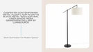 Casper 69&#039; Contemporary Metal Floor Lamp in Matte Black Metal with Natural Linen Shade from Grandview Gallery by LumiSource by@Outfy
