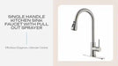 Single Handle Kitchen Sink Faucet with Pull Out Sprayer by@Outfy