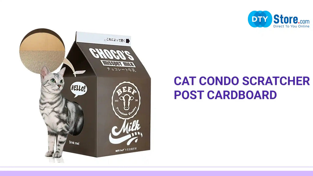Cat Condo Scratcher Post Cardboard by@Outfy