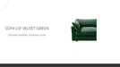 Sofa LSF Velvet-Green by@Outfy