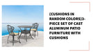(Cushions In Random Colors)3-Piece Set Of Cast Aluminum Patio Furniture With Cushions by@Outfy