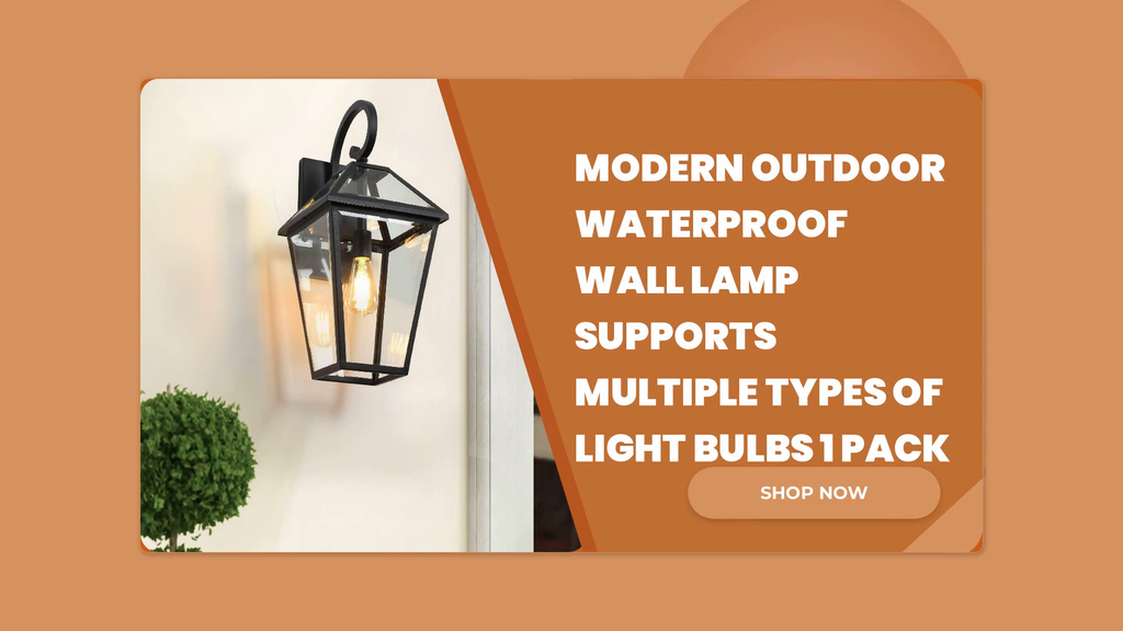 Modern Outdoor Waterproof Wall Lamp Supports multiple types of light bulbs 1 pack by@Outfy