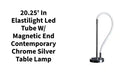 20.25&#039; In Elastilight Led Tube W/ Magnetic End Contemporary Chrome Silver Table Lamp by@Outfy