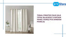 Tonal Printed Faux Silk Total Blackout Curtain Panel Pair(2 Pcs Window Panels) by@Outfy