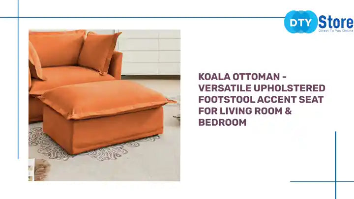 Koala Ottoman - Versatile Upholstered Footstool Accent Seat for Living Room &amp; Bedroom by@Outfy
