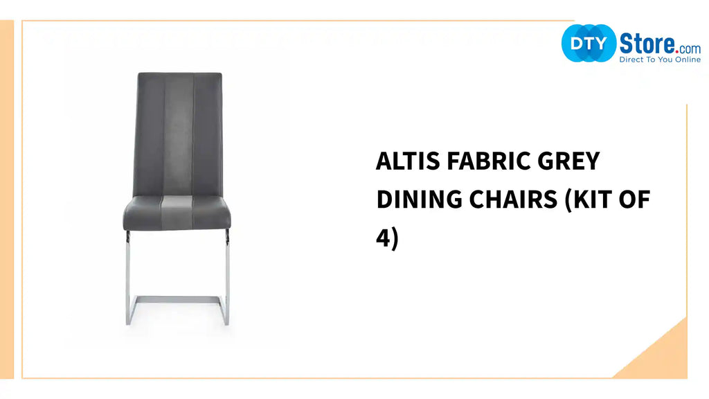 ALTIS FABRIC GREY DINING CHAIRS (KIT OF 4) by@Outfy