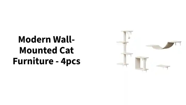 Modern Wall-Mounted Cat Furniture - 4pcs by@Outfy