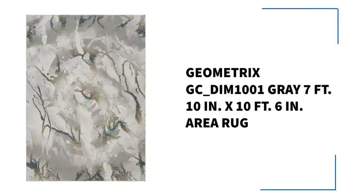 Geometrix GC_DIM1001 Gray 7 ft. 10 in. x 10 ft. 6 in. Area Rug by@Outfy