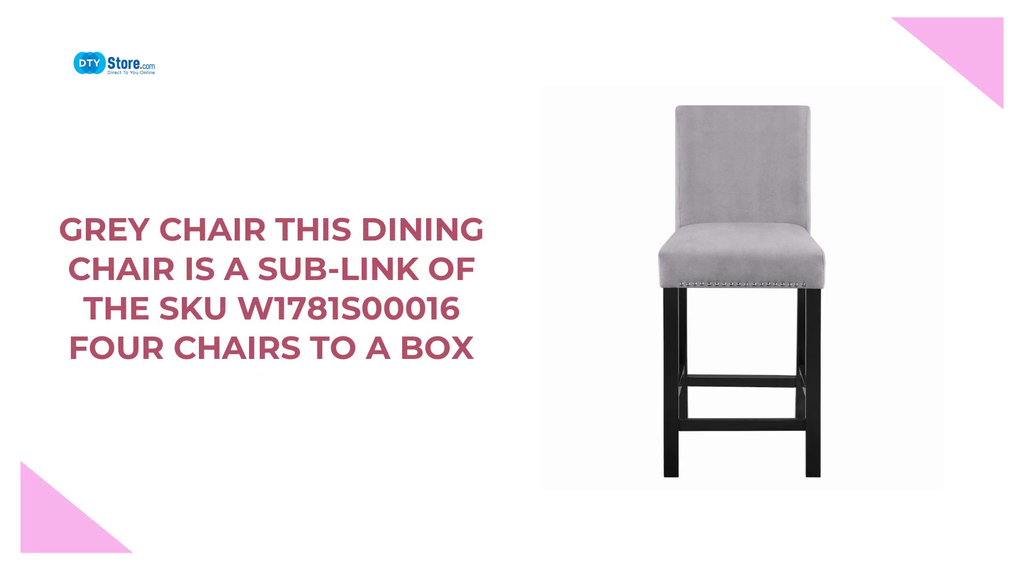 Grey chair This dining chair is a sub-link of the SKU W1781S00016 Four chairs to a box by@Outfy