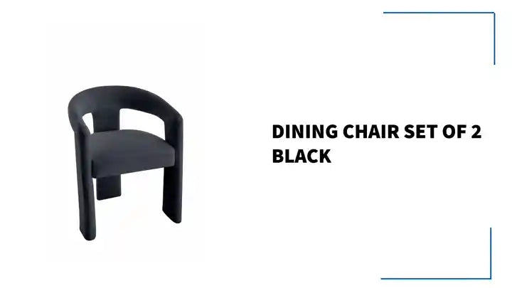 Dining Chair Set of 2 black by@Outfy