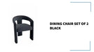 Dining Chair Set of 2 black by@Outfy