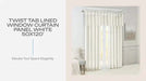 Twist Tab Lined Window Curtain Panel White 50x120&#039; by@Outfy