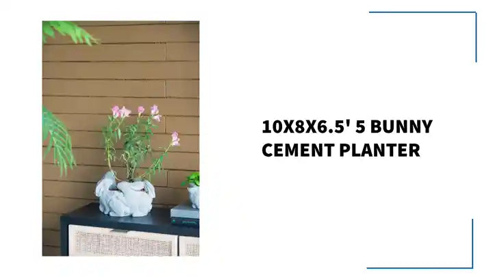 10x8x6.5&#039; 5 Bunny Cement Planter by@Outfy