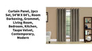 Curtain Panel, 2pcs Set, 54&#039;w X 84&#039;l, Room Darkening, Grommet, Living Room, Bedroom, Kitchen, Taupe Velvet, Contemporary, Modern by@Outfy