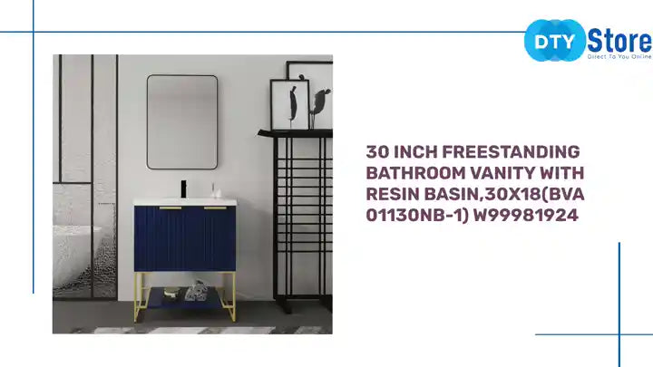 30 Inch Freestanding Bathroom Vanity With Resin Basin,30x18(BVA 01130NB-1) W99981924 by@Outfy