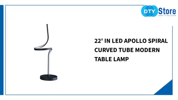 22&#039; In Led Apollo Spiral Curved Tube Modern Table Lamp by@Outfy