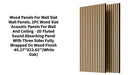 Wood Panels for Wall Slat Wall Panels, 2PC Wood Slat Acoustic Panels for Wall and Ceiling - 3D Fluted Sound Absorbing Panel with Three Sides Fully Wrapped on Wood Finish -45.27&#039;&#039;X23.62&#039;&#039;(White Oak) by@Outfy