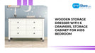 Wooden Storage Dresser with 6 Drawers, Storage Cabinet for Kids Bedroom by@Outfy