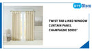 Twist Tab Lined Window Curtain Panel Champagne 50x95&#039; by@Outfy