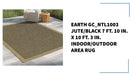 Earth GC_NTL1003 Jute/Black 7 ft. 10 in. x 10 ft. 3 in. Indoor/Outdoor Area Rug by@Outfy