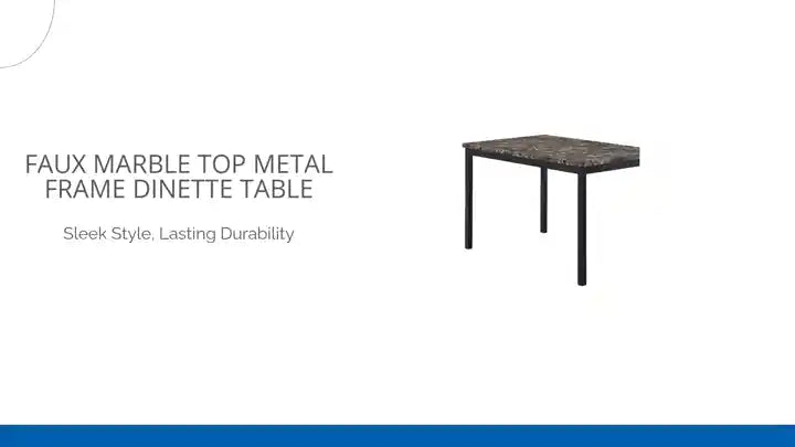 Faux Marble Top metal frame dinette table by@Outfy