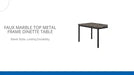 Faux Marble Top metal frame dinette table by@Outfy