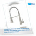 Commercial Brushed Nickel Kitchen Faucet with Pull out Sprayer, Single Handle Single Lever Kitchen Sink Faucet by@Outfy