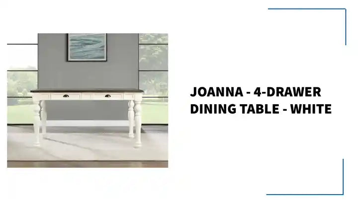 Joanna - 4-Drawer Dining Table - White by@Outfy