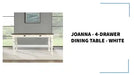 Joanna - 4-Drawer Dining Table - White by@Outfy