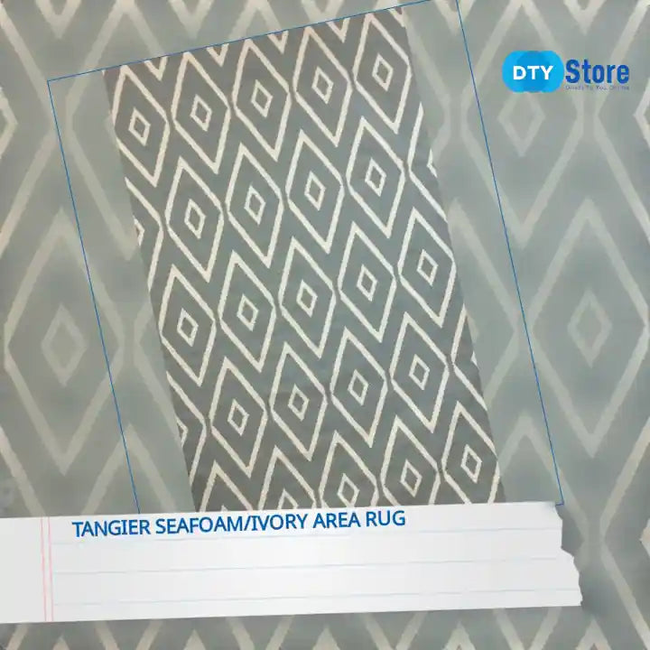 Tangier Seafoam/Ivory Area Rug by@Outfy