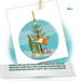 Oranda Red Cap Goldfish Merry Christmas Ceramic Ornament Christmas Tree Hanging Decorations for Home Christmas Holiday, Party, Gift, 3 in, Multicolor by@Outfy
