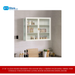 27.56&quot; Glass Doors Modern Two-door Wall Cabinet Featuring Three-tier Storage for Entryway Living Room Bathroom Dining Room by@Outfy