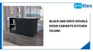 Black and Onyx Double Door Cabinets Kitchen Island by@Outfy